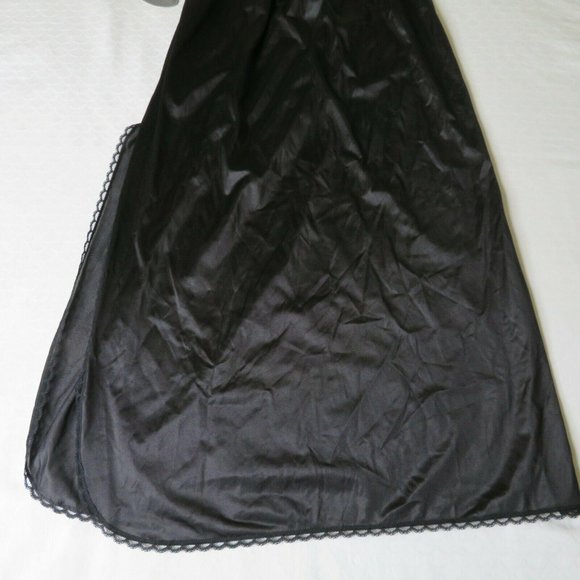 Vintage Wondermaid Satin NYLON Half SLIP Black - Picture 8 of 10